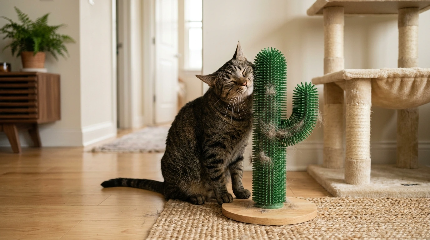 Cactus Cat Self Groomer: Less Shedding, Fewer Scratches