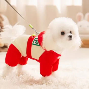 Warm Waterproof 4-Leg Winter Pet Coat with Drawstring